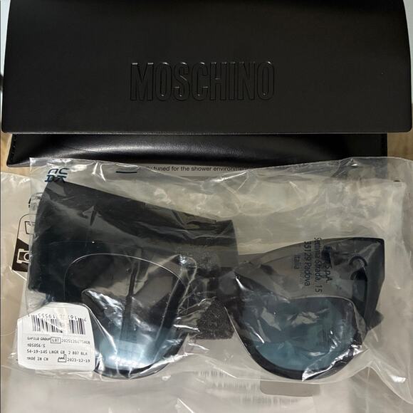 New Moschino Black and Gold Sunglasses